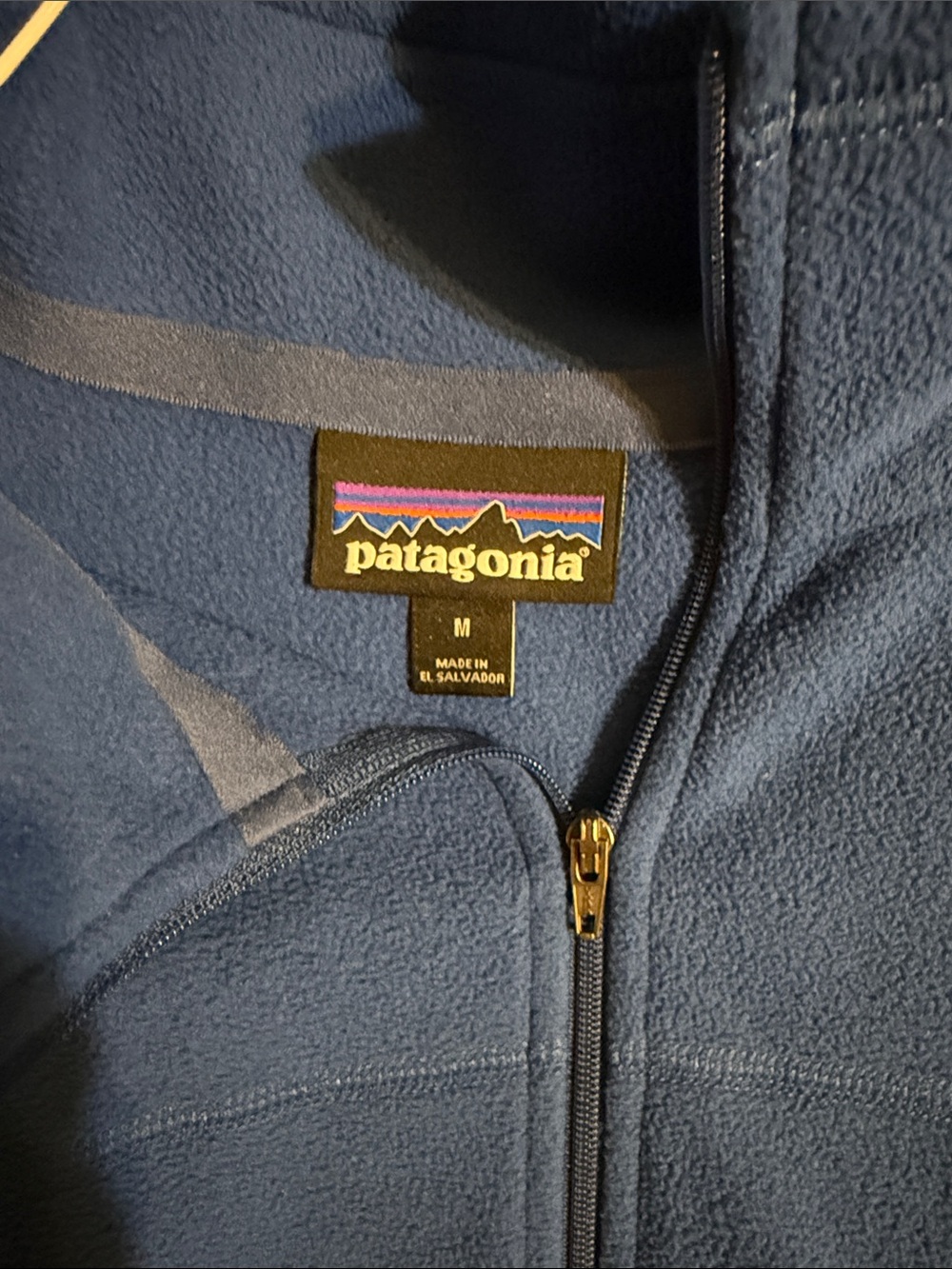 Medium Patagonia Men's Quarter-Zip Fleece Pullover - royal Blue - Picture 2 of 2